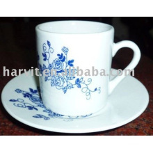 100CC Plain white porcelain cheap bulk cup and saucer